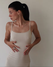 darya slip dress - vanilla