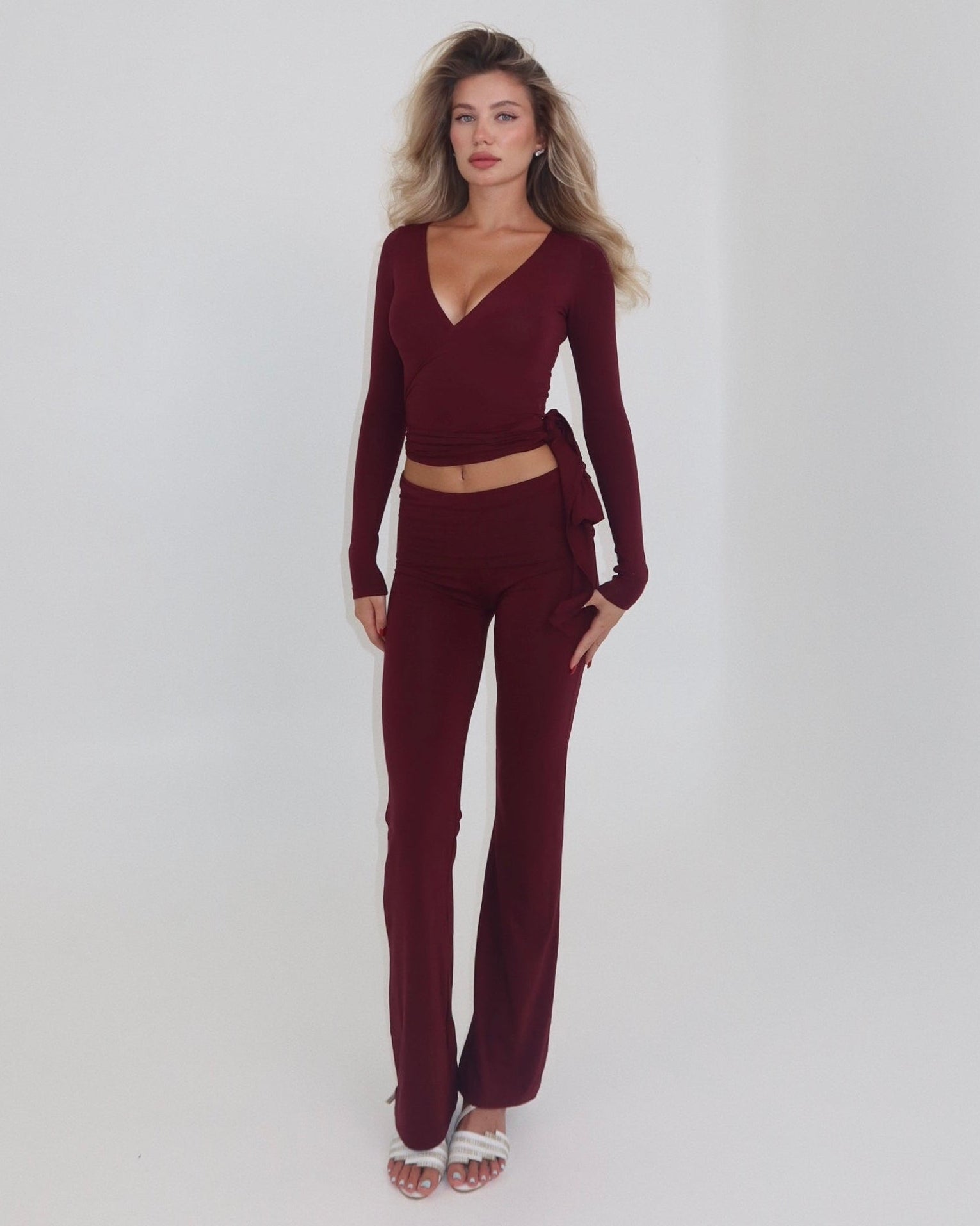 Ava Soft Pants in Bordeaux — STORMYY (image 1 of 4)
