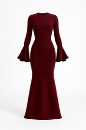 yasmin luxe dress - bordeaux