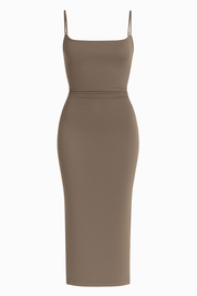 darya slip dress - olive green