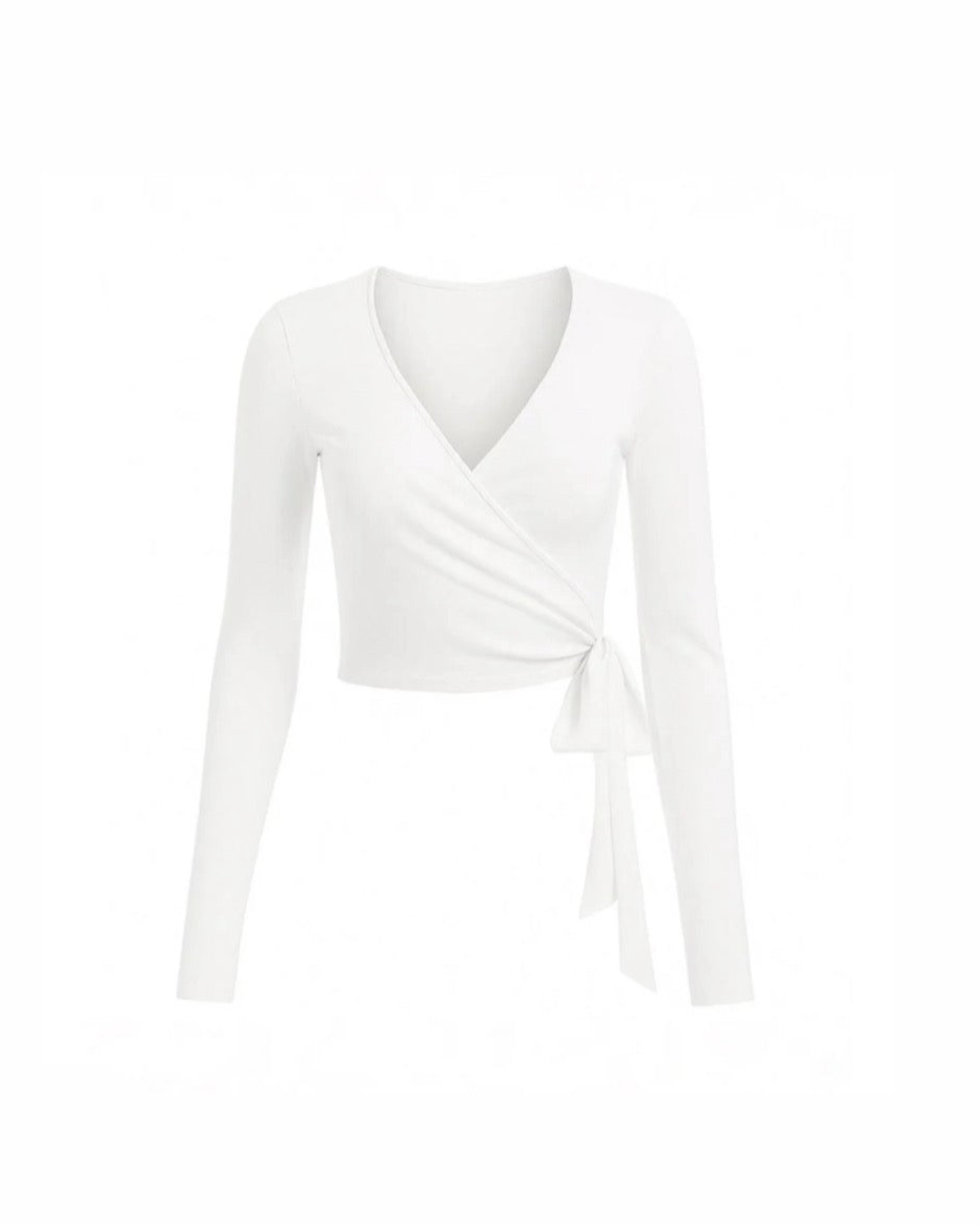 ava wrap top - snow