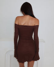 Kimia Off-Shoulder Dress Choco — STORMYY (image 2 of 6)