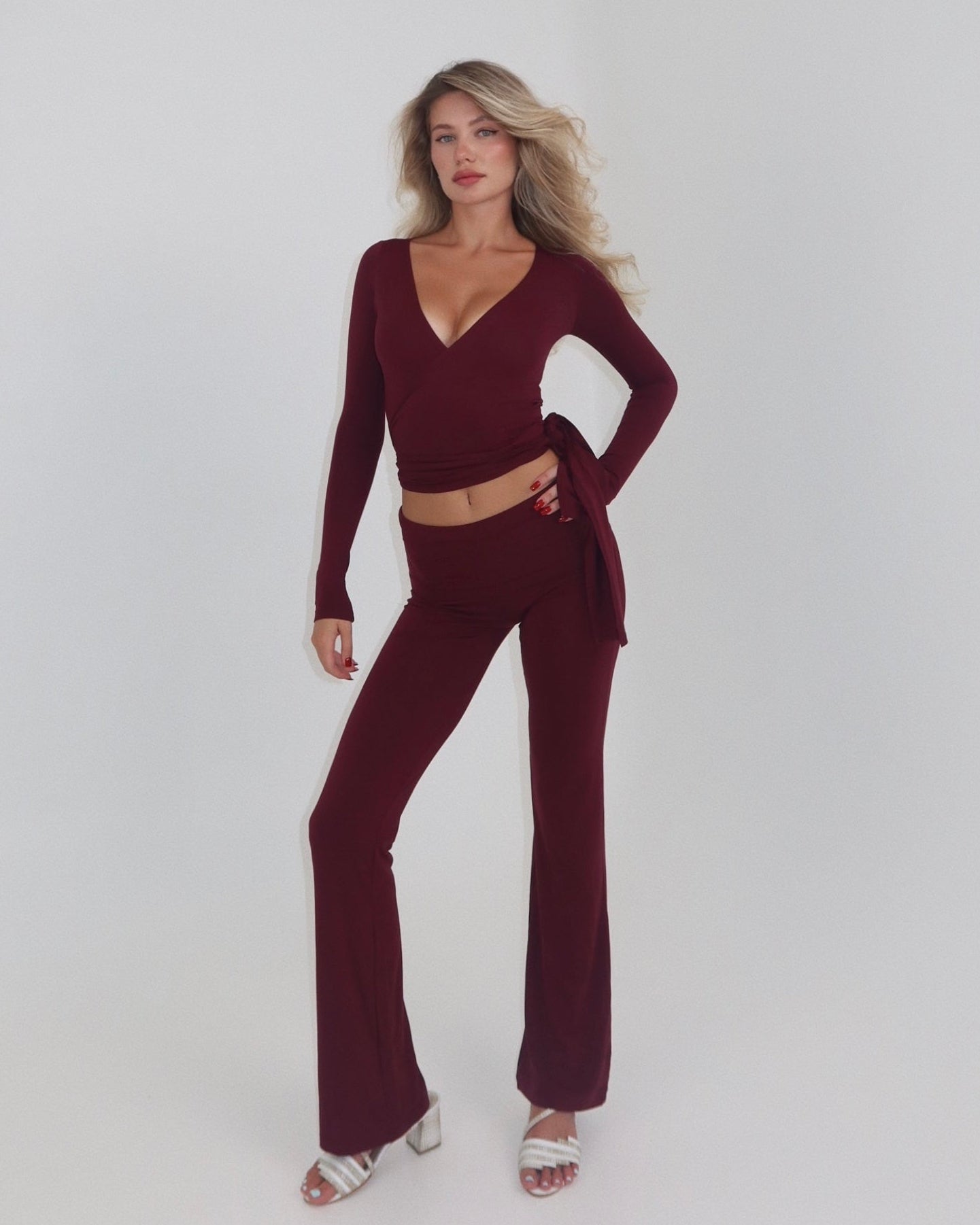Ava Soft Pants in Bordeaux — STORMYY (image 2 of 4)