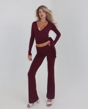 Ava Soft Pants in Bordeaux — STORMYY (image 2 of 4)