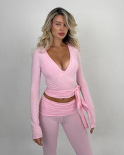 Ava Wrap Top in Baby Pink — STORMYY (image 1 of 6)