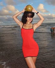 LINA DRESS - MIDNIGHT CHERRY