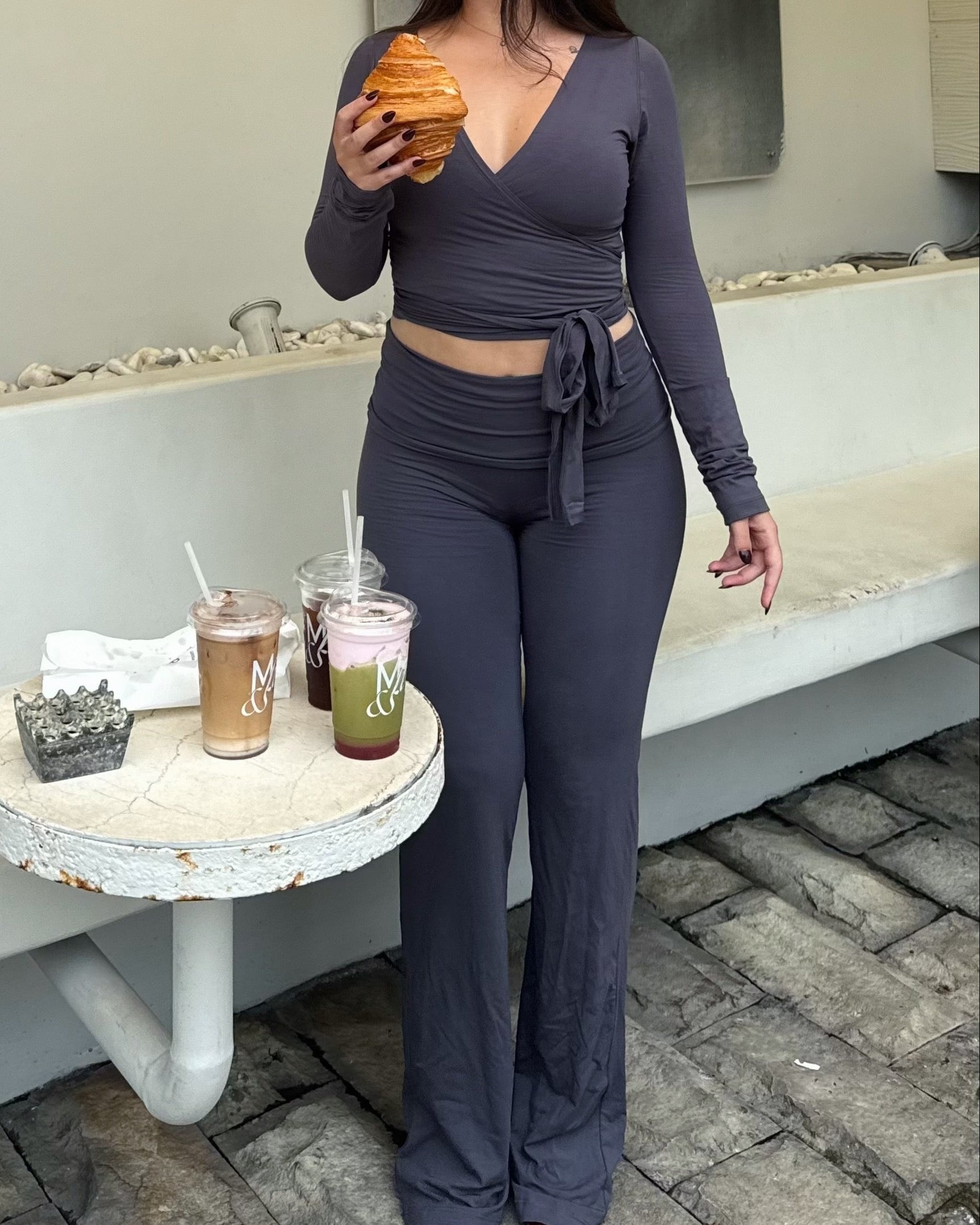 AVA SOFT PANTS - SMOKE