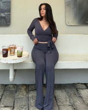 AVA SOFT PANTS - SMOKE