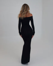 DARYA OFF SHOULDER DRESS - NOIR
