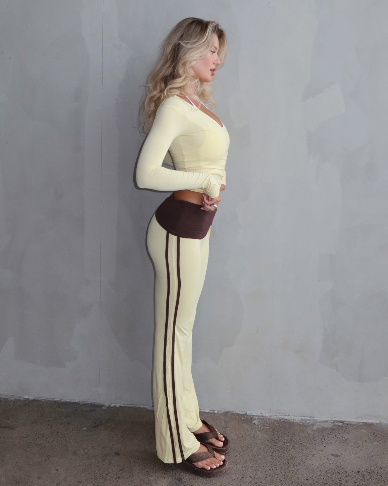 Ava Racer Pants - Cocoa Honey - STORMYY