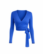 Ava Wrap Top - Blue