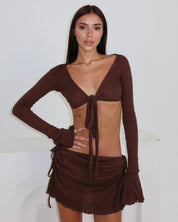 Kimia Mini Skirt in Choco — STORMYY (image 2 of 7)