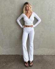 Ava Soft Pants - White - STORMYY