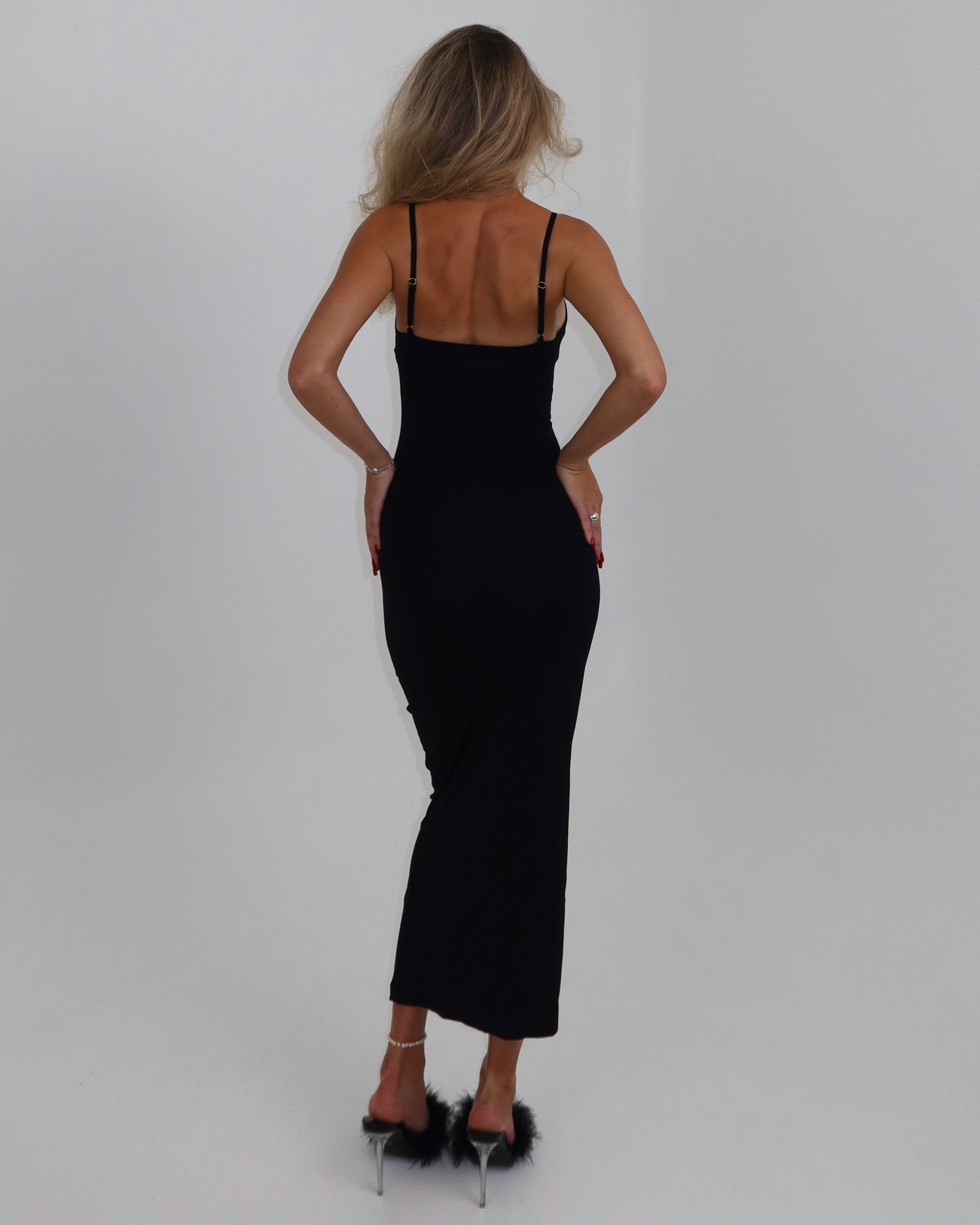 Darya Slip Dress in Noir — STORMYY (image 5 of 7)