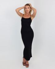 darya slip dress - noir