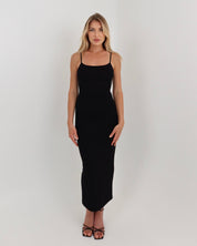 darya slip dress - noir