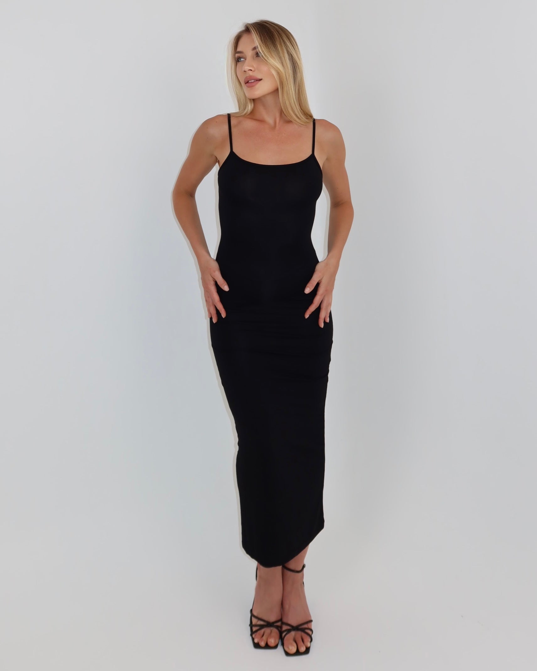 darya slip dress - noir