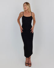 darya slip dress - noir