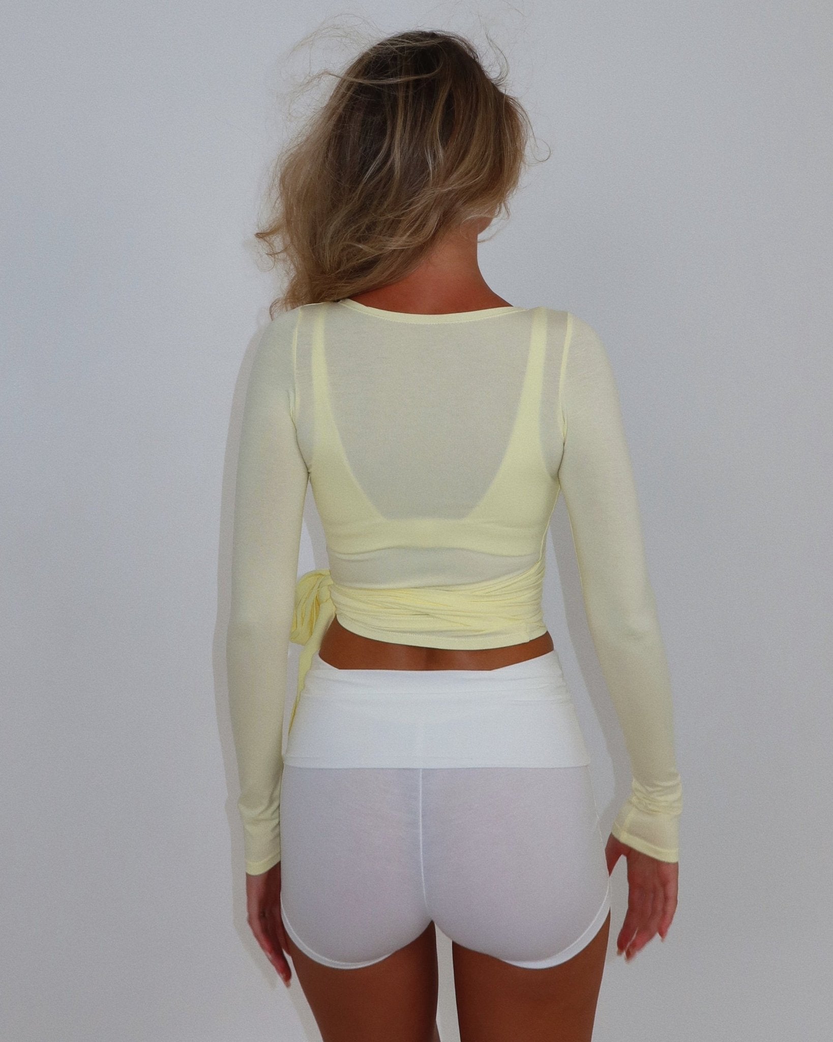 Ava Wrap Top - Butter Yellow - STORMYY