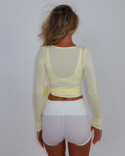 Ava Wrap Top in Butter Yellow — STORMYY (image 4 of 7)