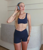 mina shorts - smoke