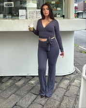 AVA SOFT PANTS - SMOKE