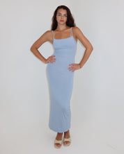 darya slip dress - baby blue