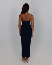 darya slip dress - navy