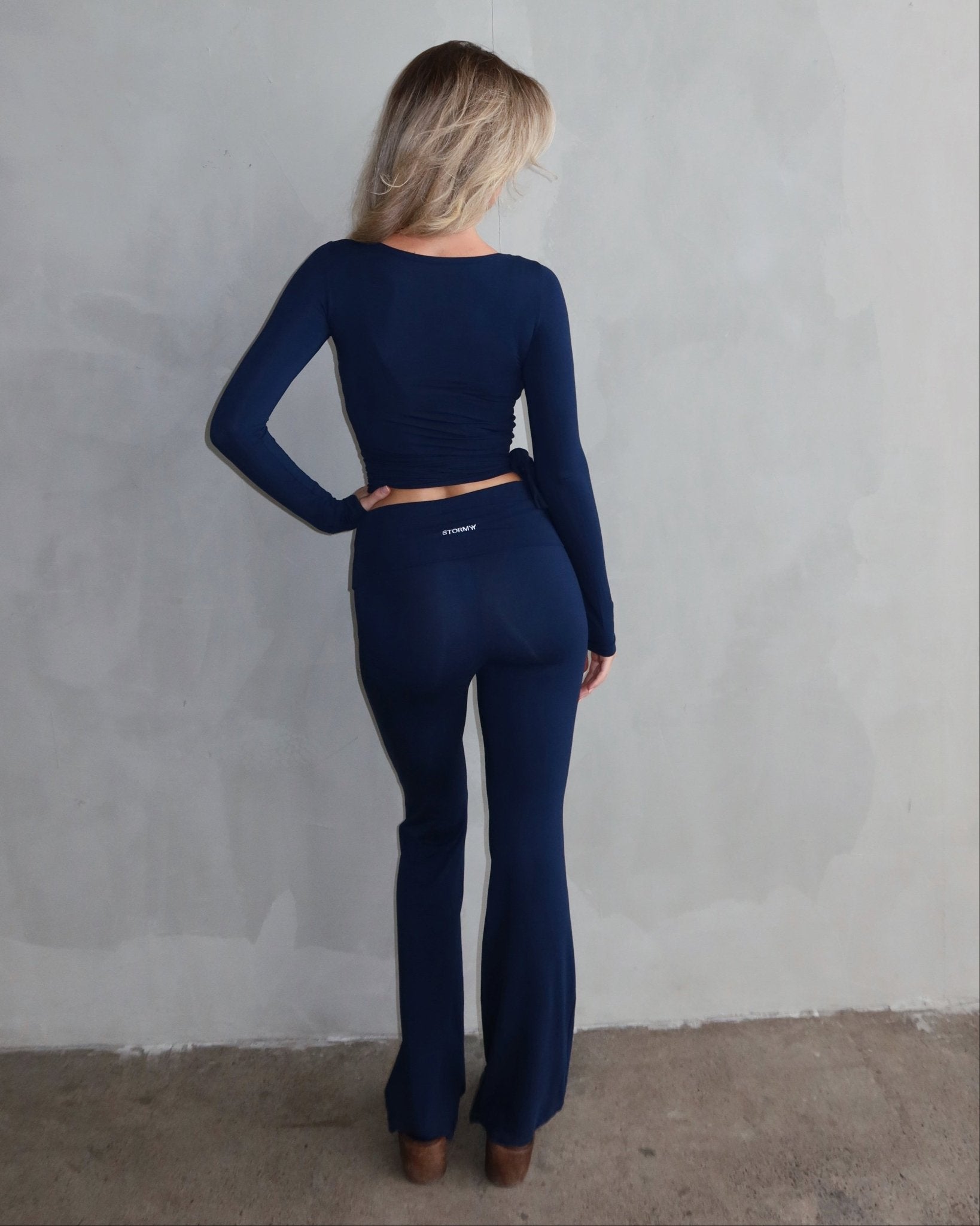 Ava Soft Pants - Navy - STORMYY