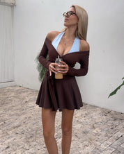 Ava | Soft Skort - chocolate