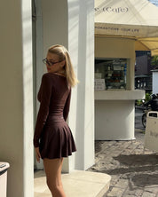 Ava | Soft Skort - chocolate