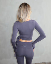 Ava Wrap Top - Smoke