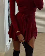 Ava | Soft Skort - cherry