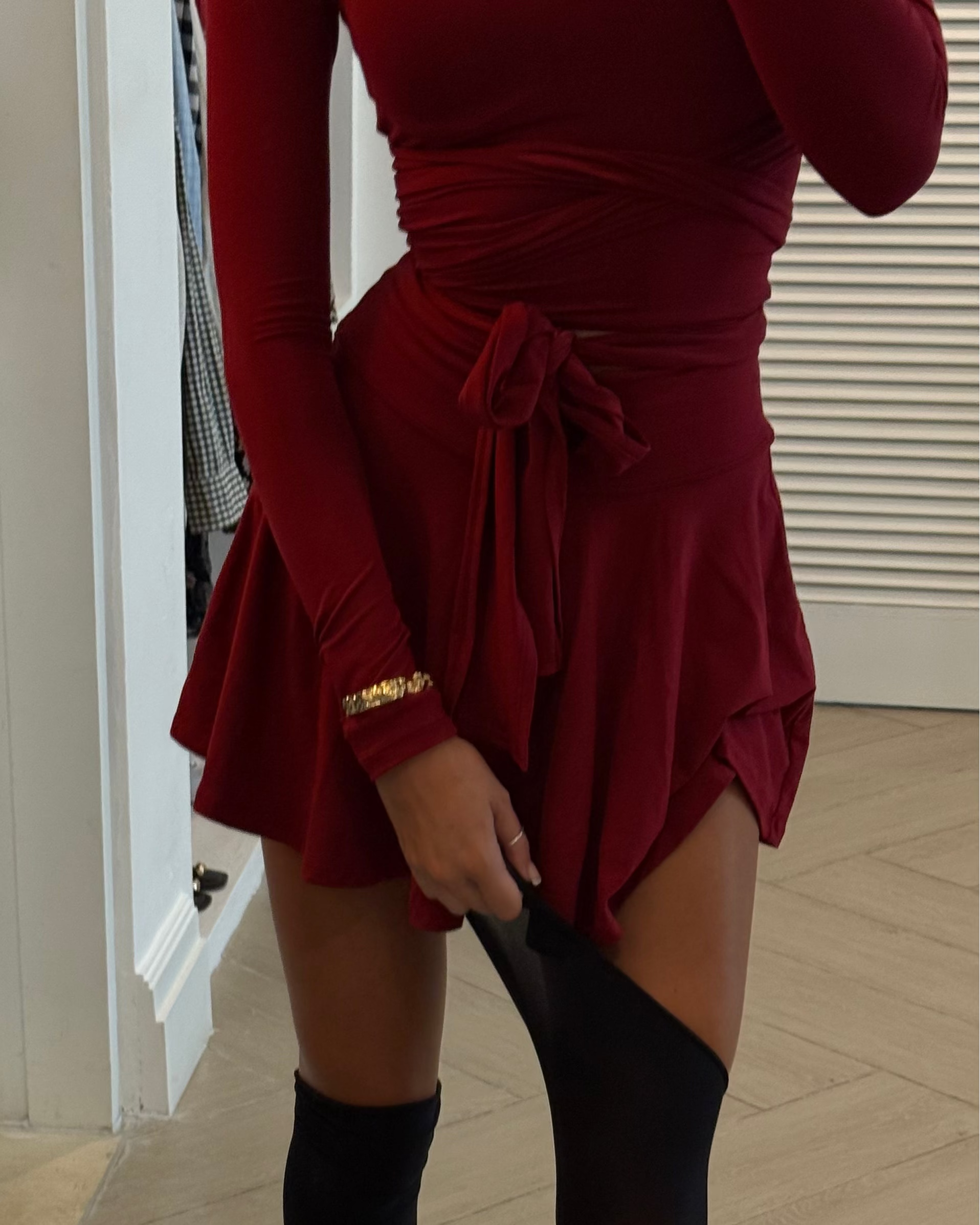 Ava | Soft Skort - cherry