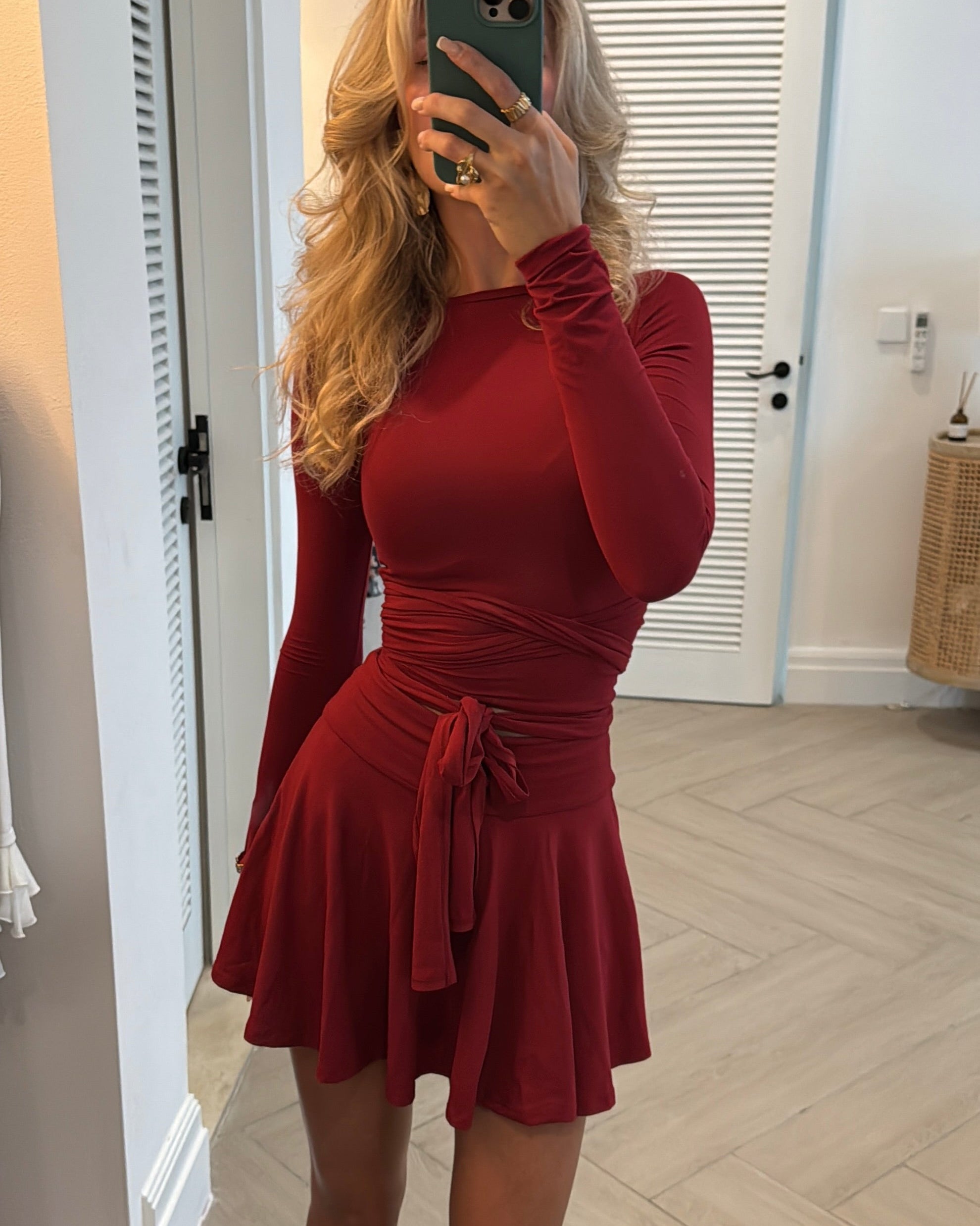 Ava | Soft Skort - cherry