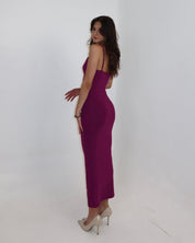 darya slip dress - lava