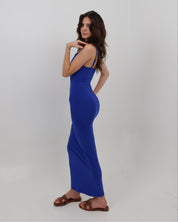 darya slip dress - blue