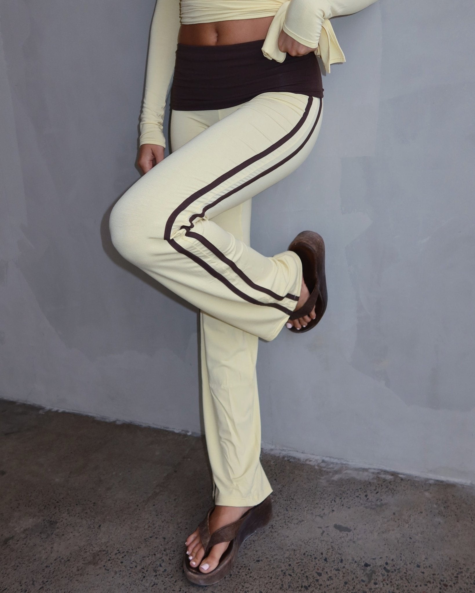Ava Racer Pants - Cocoa Honey - STORMYY