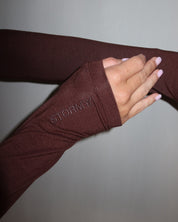 ava wrap top - chocolate
