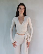 ava wrap top - vanilla