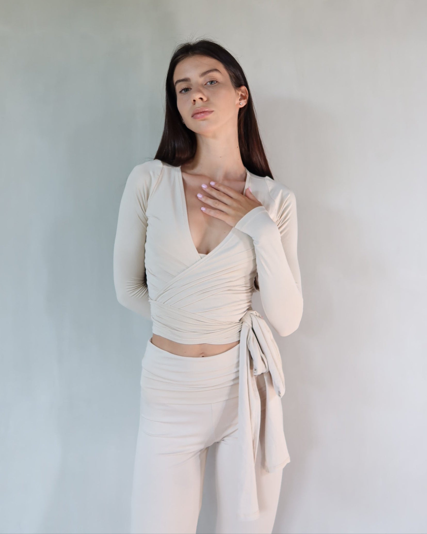 ava wrap top - vanilla