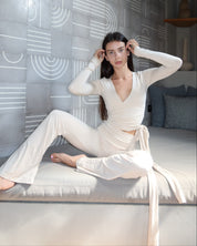 ava wrap top - vanilla