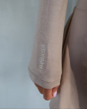 ava wrap top - nude