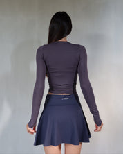 ava wrap top - smoke