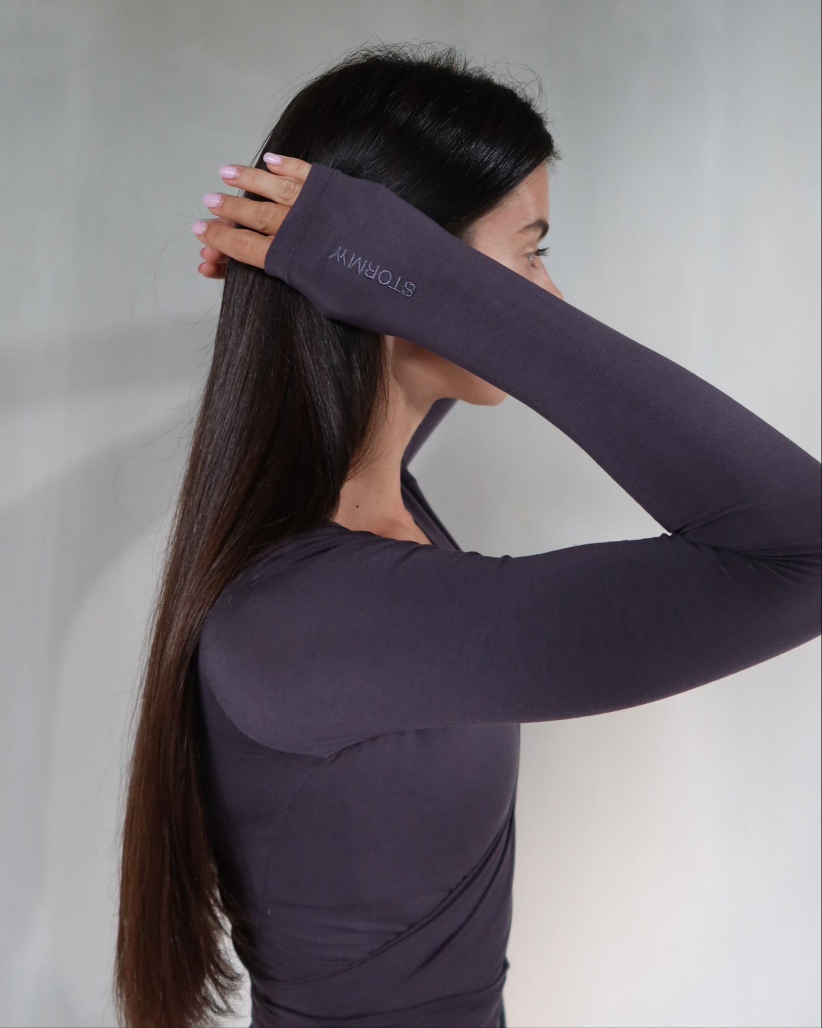 ava wrap top - smoke
