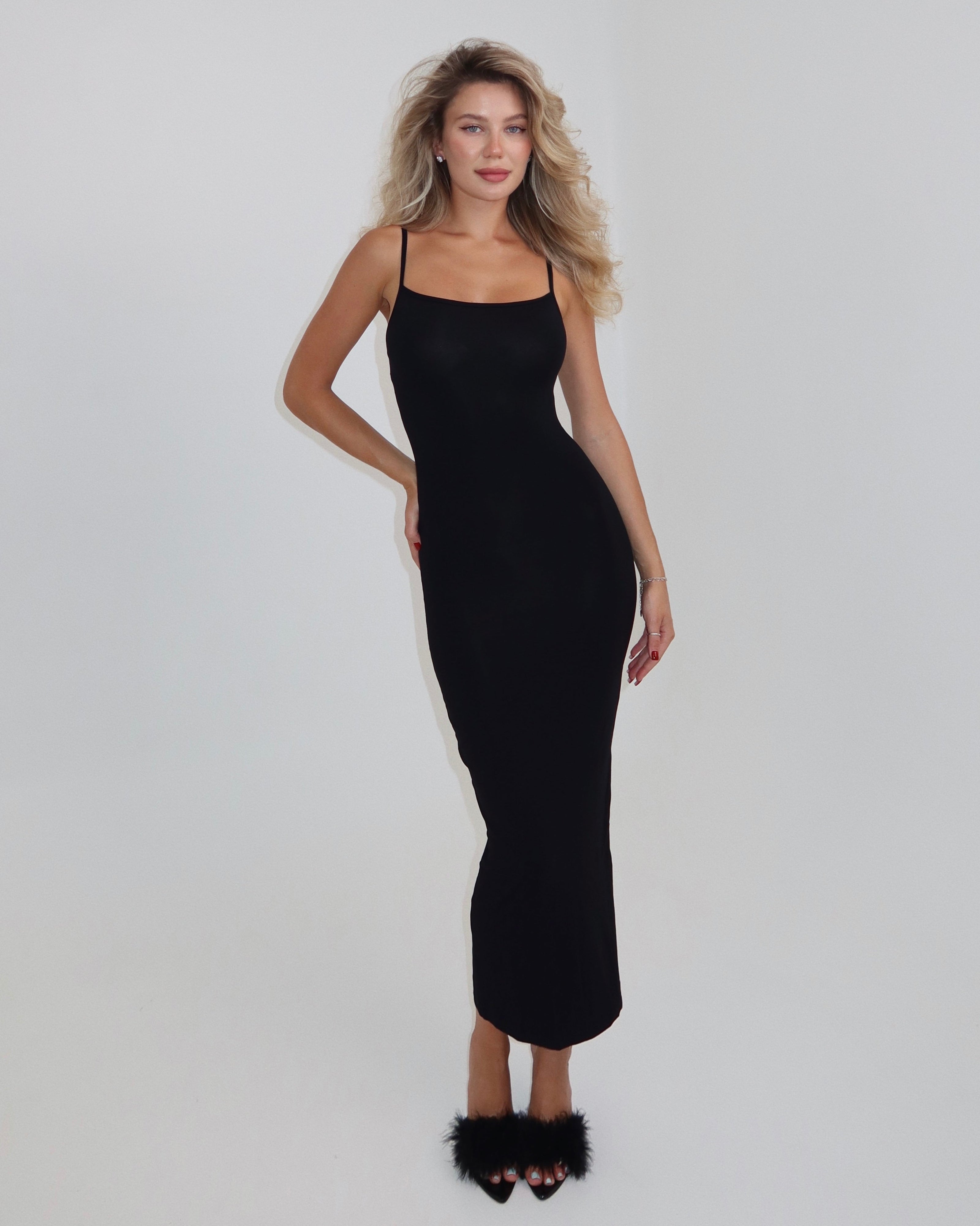 Darya Slip Dress in Noir — STORMYY (image 6 of 7)