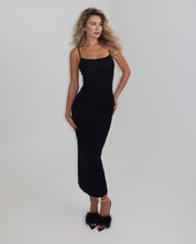 Darya Slip Dress in Noir — STORMYY (image 1 of 7)