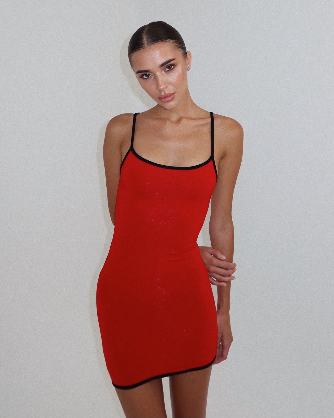 LINA DRESS - MIDNIGHT CHERRY