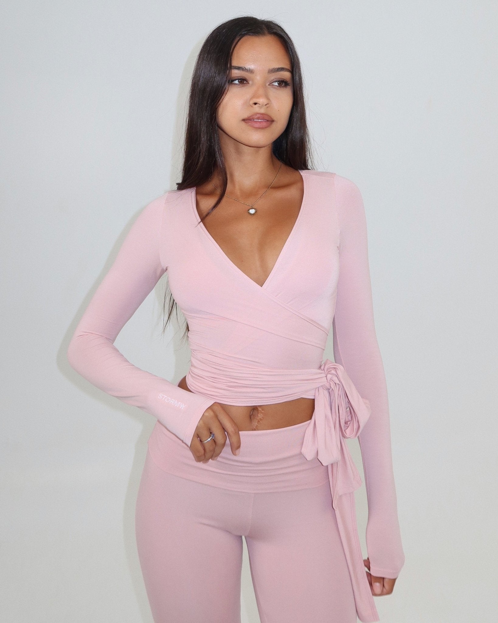 Ava Wrap Top - Blush - STORMYY