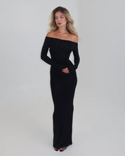 DARYA OFF SHOULDER DRESS - NOIR